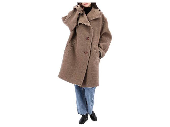 Abrigo de lana oversized Pernell Neck Acne ADV Castaño - vista 11