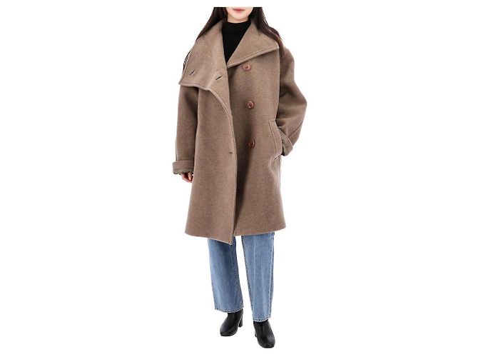 Abrigo de lana oversized Pernell Neck Acne ADV Castaño - vista 13