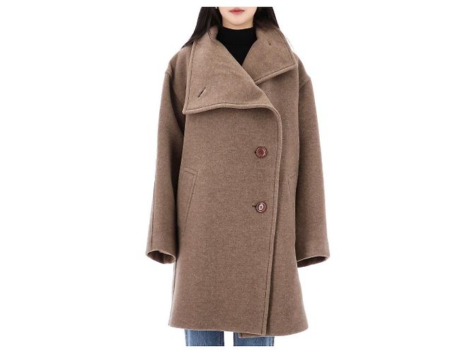 Abrigo de lana oversized Pernell Neck Acne ADV Castaño - vista 2