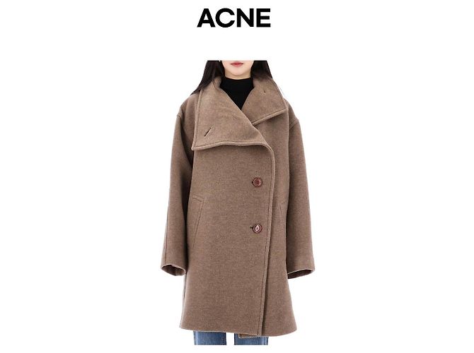 Abrigo de lana oversized Pernell Neck Acne ADV Castaño - vista 5