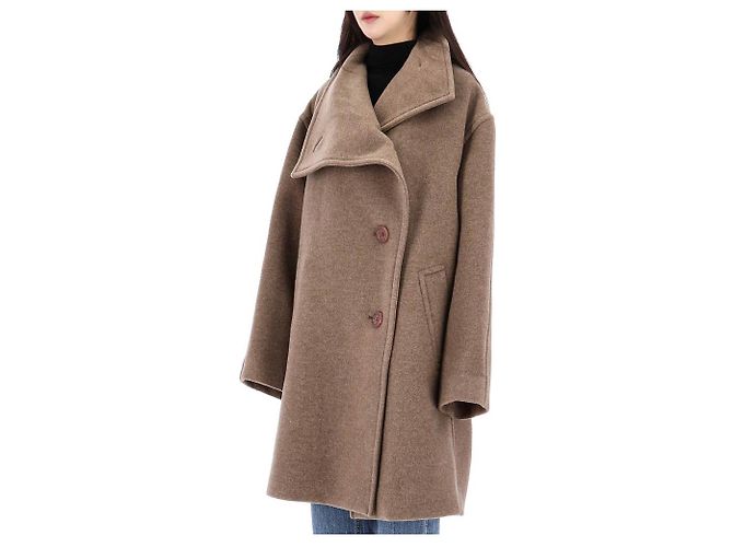 Abrigo de lana oversized Pernell Neck Acne ADV Castaño - vista 6