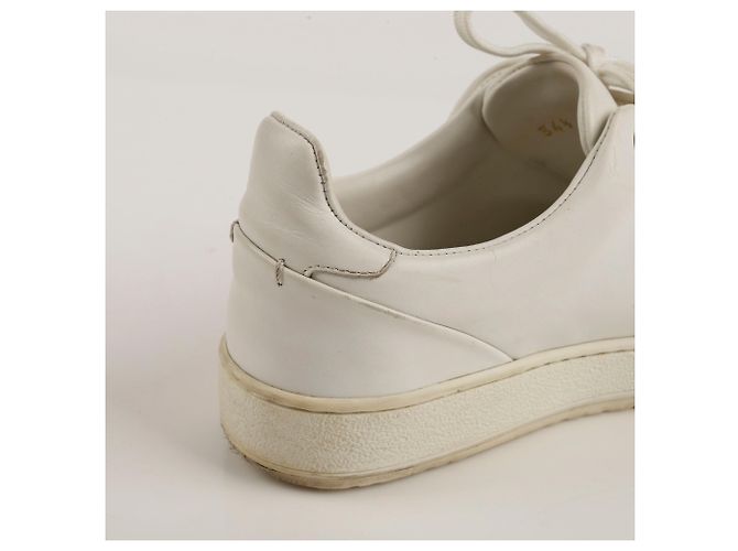 Louis Vuitton Sneakers Frontrow in pelle bianca Bianco - vista 18