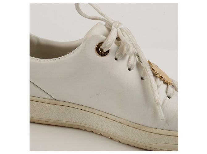 Louis Vuitton Sneakers Frontrow in pelle bianca Bianco - vista 19
