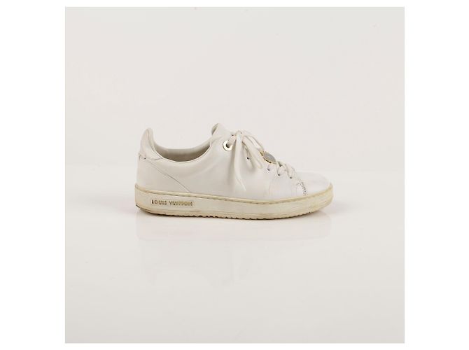 Louis Vuitton Sneakers Frontrow in pelle bianca Bianco - vista 2