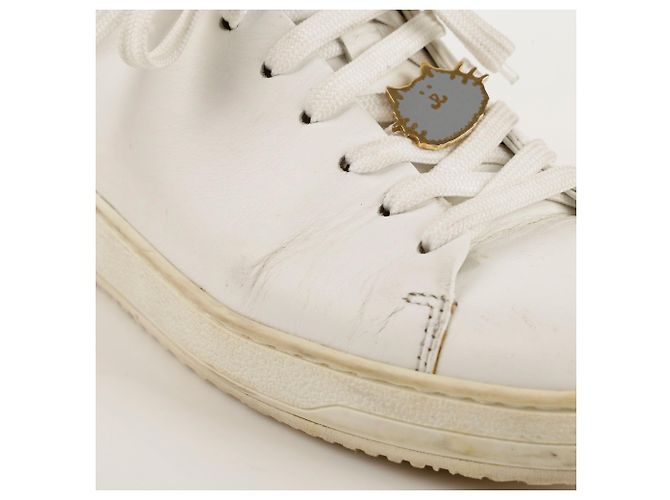 Louis Vuitton Sneakers Frontrow in pelle bianca Bianco - vista 4