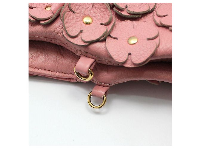 Burberry Clutch a tracolla Prosum in pelle a petali di fiore rosa - vista 11