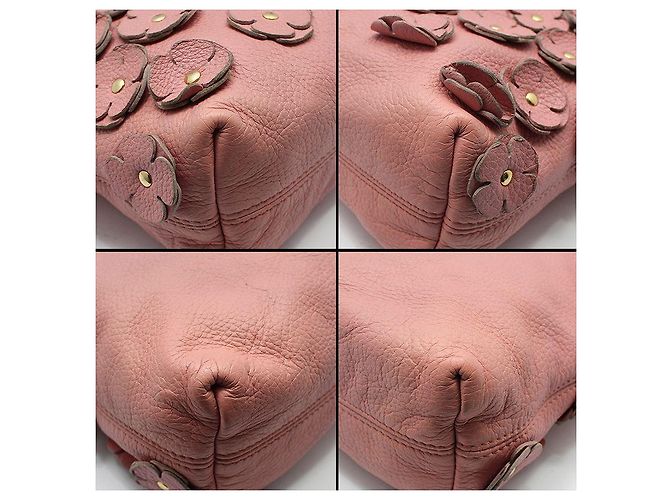 Burberry Clutch a tracolla Prosum in pelle a petali di fiore rosa - vista 13