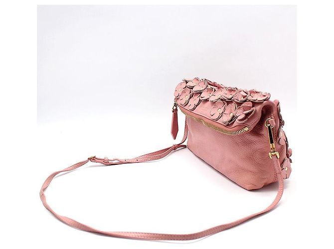 Burberry Clutch a tracolla Prosum in pelle a petali di fiore rosa - vista 2