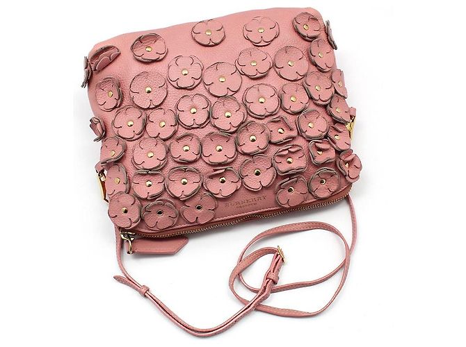 Burberry Clutch a tracolla Prosum in pelle a petali di fiore rosa - vista 3