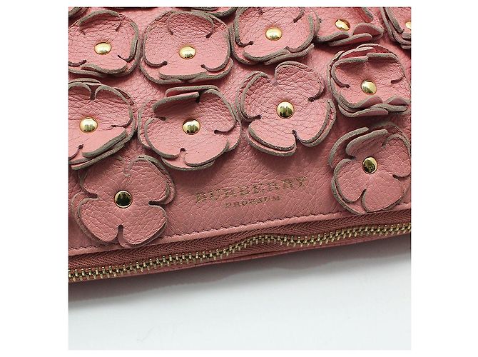 Burberry Clutch a tracolla Prosum in pelle a petali di fiore rosa - vista 6