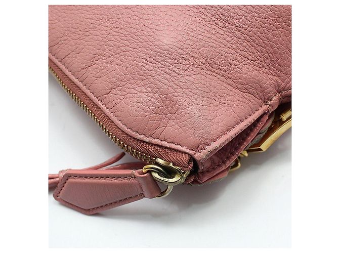 Burberry Clutch a tracolla Prosum in pelle a petali di fiore rosa - vista 9