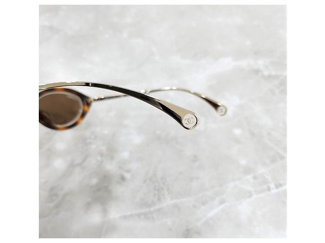 Chanel Gafas de sol ojo de gato con correa de perlas Multicolor - vista 6
