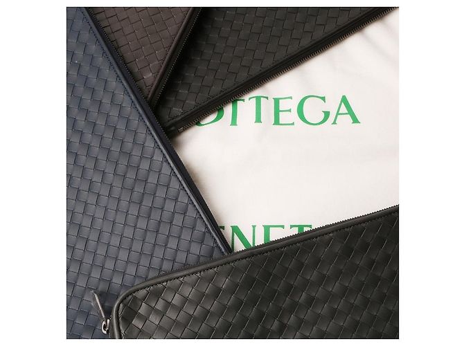 Nova pasta de documentos Bottega Veneta Clutch (Azul claro) - vista 10