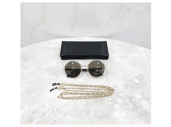Chanel Neue runde Sonnenbrille mit CC-Logo und Band Mehrfarben - Ansicht 9