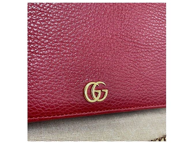 Gucci Borsa a tracolla mini GG Marmont Rosso - vista 3
