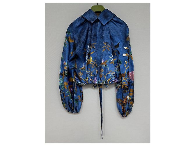 Gucci Tian Print Seidentwill-Bluse Mehrfarben - Ansicht 4