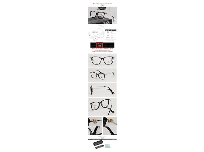 Lanvin Occhiali quadrati Asian Fit leggeri di lusso moda donna - vista 3