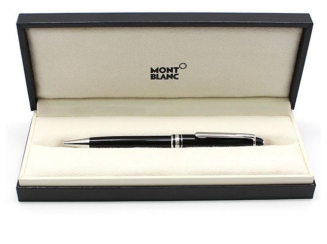 Montblanc Penna a sfera Meisterstück Classique Platinum Nero - vista 2