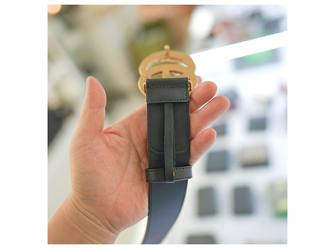 Gucci Damen Gürtel Leder Beige Schwarz Luxus Gürtel Braun - Ansicht 14
