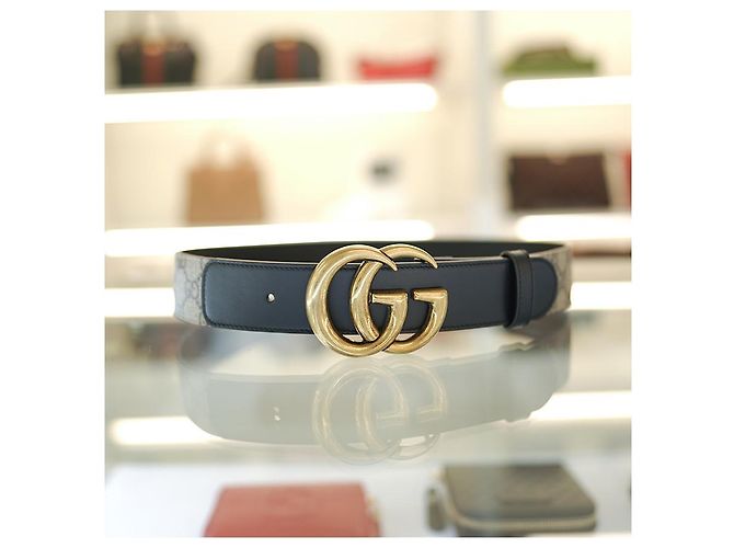 Gucci Damen Gürtel Leder Beige Schwarz Luxus Gürtel Braun - Ansicht 16