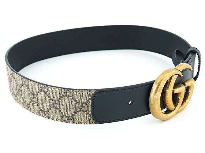 Gucci Damen Gürtel Leder Beige Schwarz Luxus Gürtel Braun - Ansicht 20