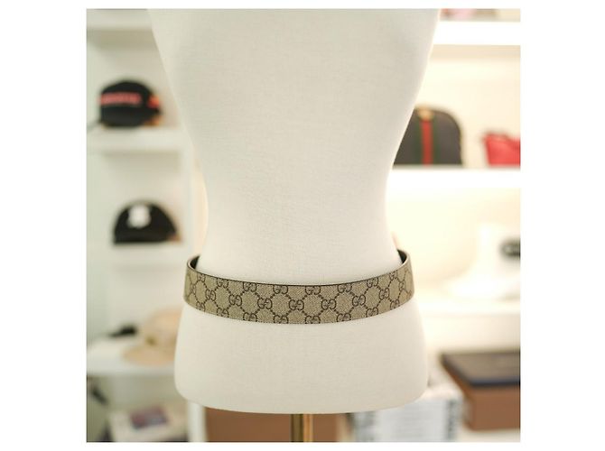 Gucci Damen Gürtel Leder Beige Schwarz Luxus Gürtel Braun - Ansicht 8
