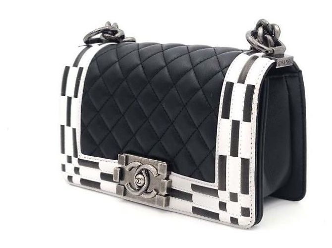 Chanel Borsa Boy Small in agnello Multicolore - vista 2