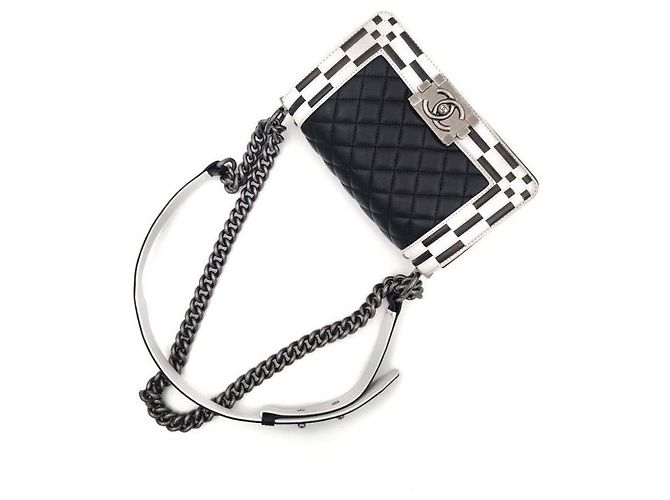 Chanel Borsa Boy Small in agnello Multicolore - vista 3