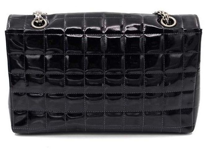 Chanel Borsa a tracolla con catena Patent Chocolate Bar Nero - vista 3