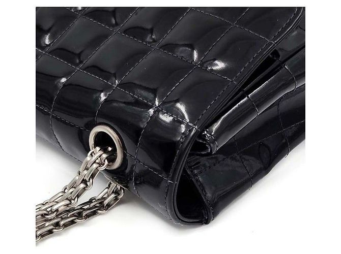 Chanel Borsa a tracolla con catena Patent Chocolate Bar Nero - vista 6