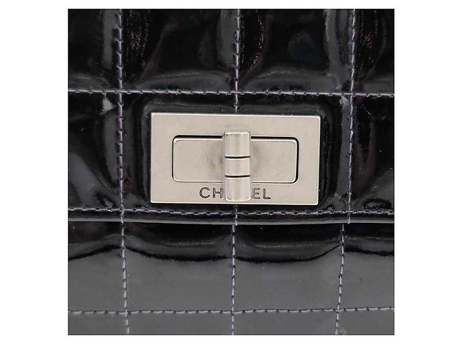 Chanel Borsa a tracolla con catena Patent Chocolate Bar Nero - vista 7