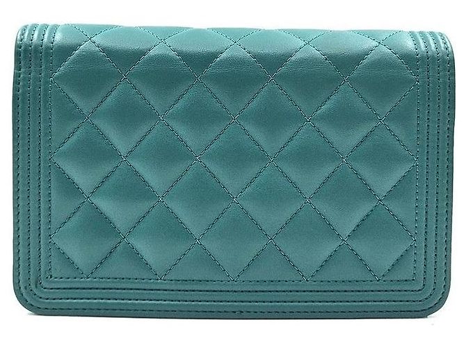 Chanel Boy WOC in pelle di agnello Verde - vista 4