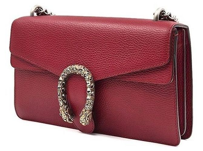 Gucci Borsa a Spalla Dionysus con Catena Rossa Rosso - vista 2
