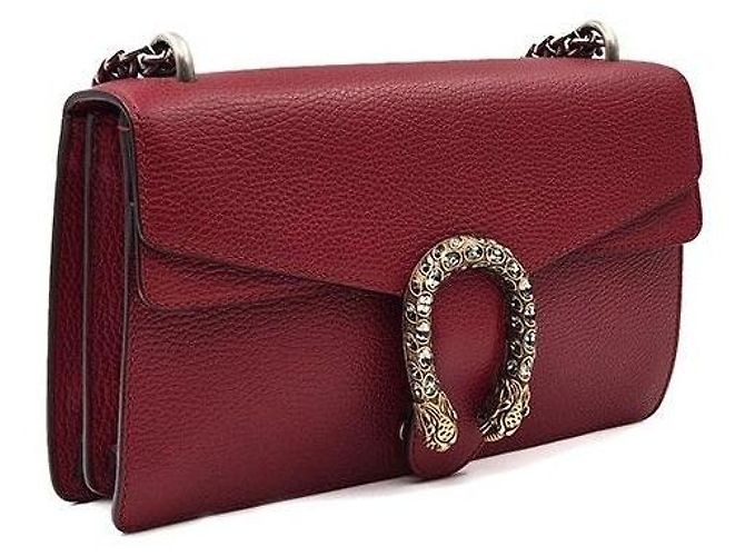 Gucci Borsa a Spalla Dionysus con Catena Rossa Rosso - vista 3