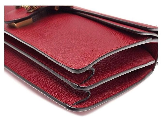 Gucci Borsa a Spalla Dionysus con Catena Rossa Rosso - vista 6