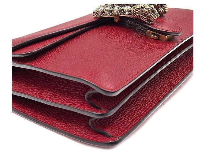 Gucci Borsa a Spalla Dionysus con Catena Rossa Rosso - vista 7