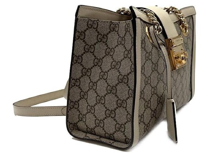 Gucci Borsa a tracolla GG Padlock Small Marrone - vista 3