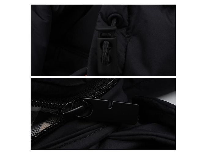 Burberry Abrigo Puffer de Nylon con Capucha de Longitud Media Negro - vista 13