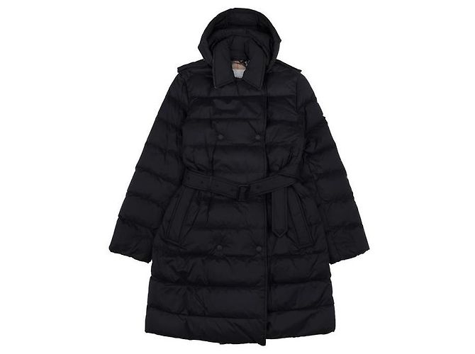 Burberry Abrigo Puffer de Nylon con Capucha de Longitud Media Negro - vista 8