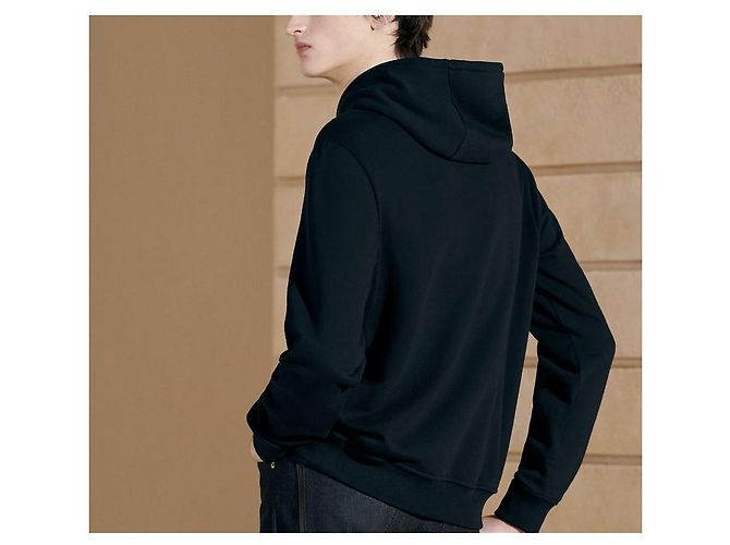 Hermès Maglione con cappuccio e dettagli in pelle da uomo Multicolore - vista 7