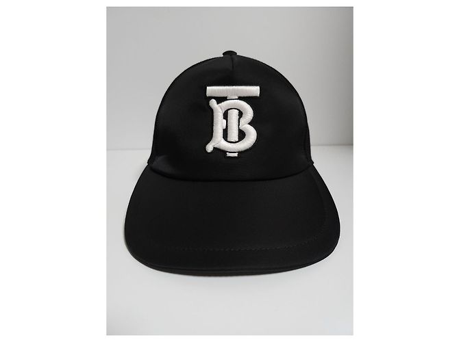 Burberry Black TB Embroidered Monogram Mesh Baseball Cap - view 10