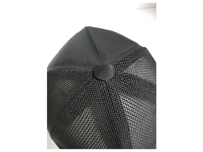 Burberry Black TB Embroidered Monogram Mesh Baseball Cap - view 5