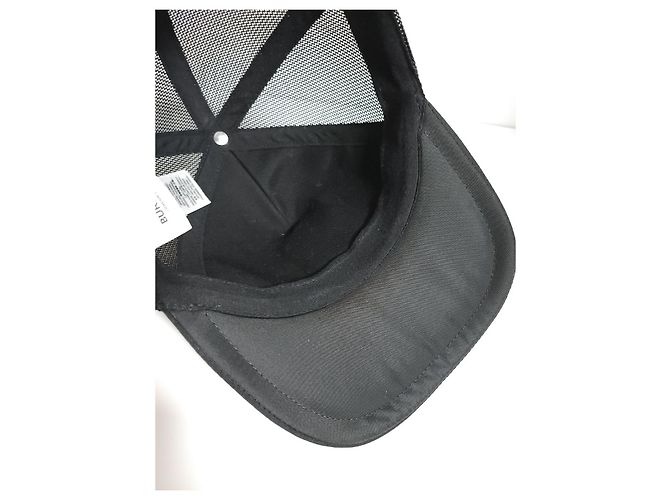 Burberry Black TB Embroidered Monogram Mesh Baseball Cap - view 7