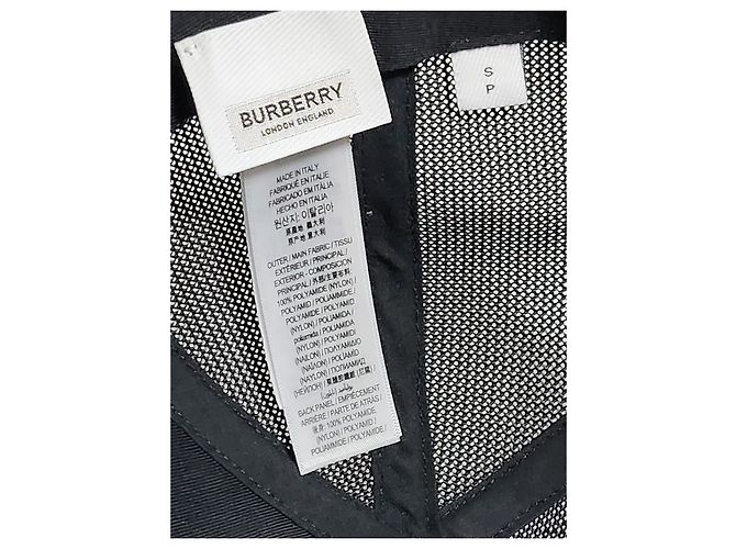 Burberry Black TB Embroidered Monogram Mesh Baseball Cap - view 8