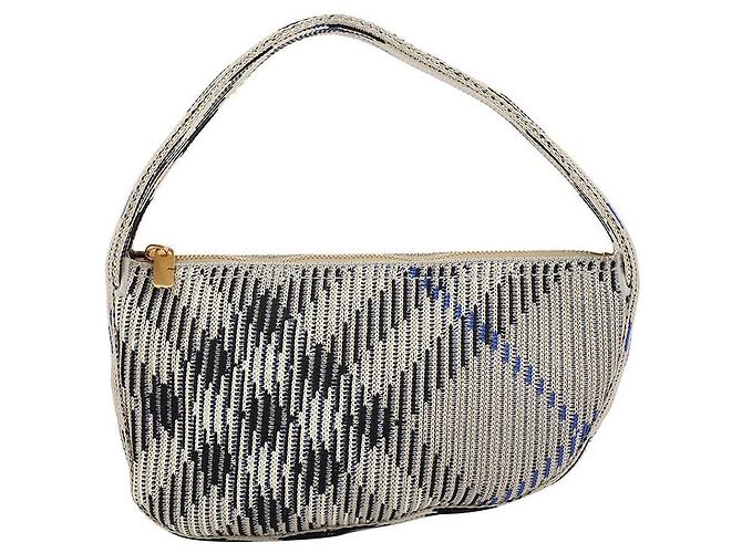 Burberry Check Mini Stricktasche Braun - Ansicht 3
