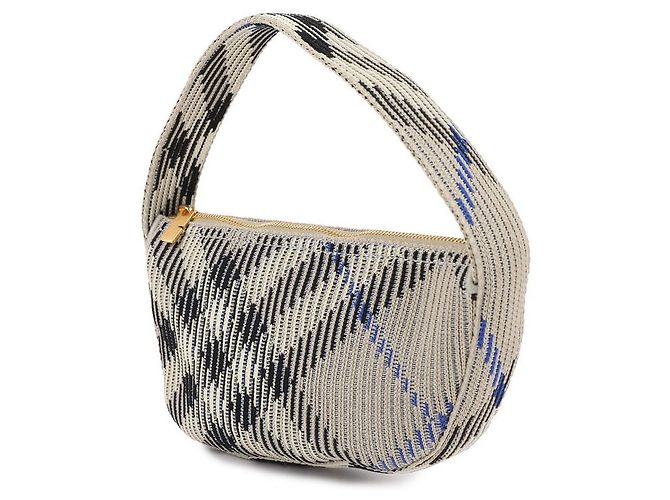 Burberry Check Mini Stricktasche Braun - Ansicht 4