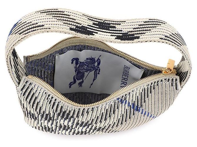 Burberry Check Mini Stricktasche Braun - Ansicht 7