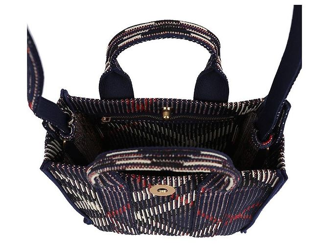Burberry Mini Check Knit Tote Bag Schwarz - Ansicht 7