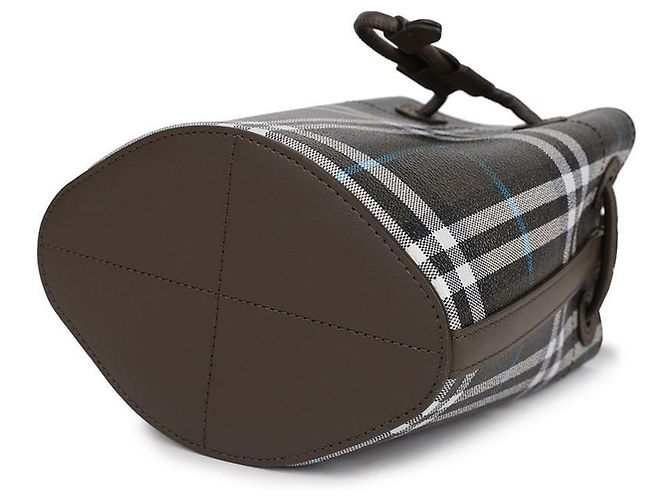 Burberry Mini borsa a secchiello a quadri - vista 6