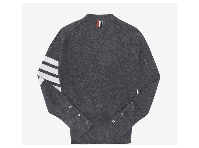 Thom Browne Klassischer Damen-Cardigan aus Kaschmir Braun - Ansicht 6